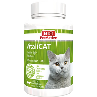 Supliment multivitamine pentru pisici Biopet Vitali Cat, 150 tablete