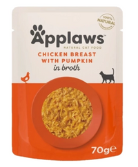 Applaws Hrana Umeda Pisici Plic, cu Piept de Pui si Dovlecel, Natural, Fara Cereale, 70g