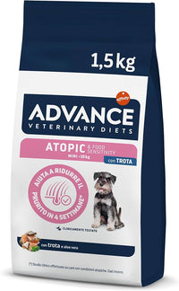 Hrana uscata pentru caini de talie mica cu piele sensibila si alergii - ADVANCE Dog Atopic/Derma Care Mini 1,5 kg
