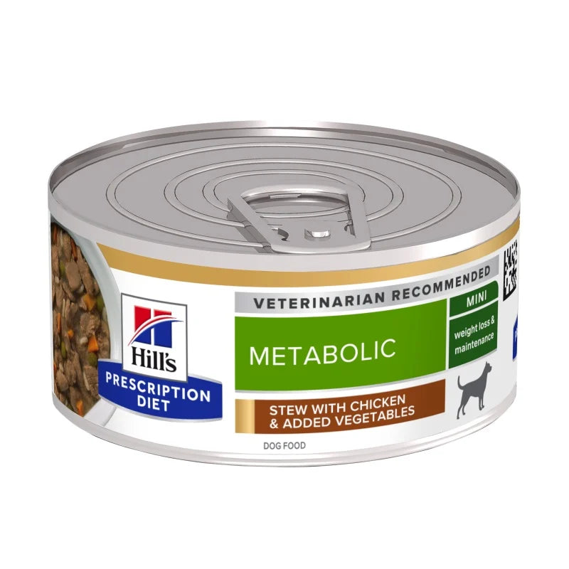 Hrana umeda dietetica pentru caini supraponderali cu pui Hill's Prescription Diet Canine Metabolic, 156g