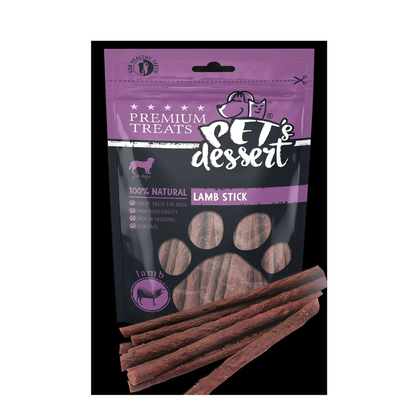Pet's Dessert, Recompense pentru Câini, cu Aromă de Miel, 80g
