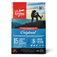 Hrana uscata caini adulti Orijen Original Dog 2kg cu pui si curcan, fara cereale, bogata in proteine animale premium