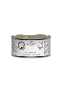 Hrana umeda cu continut redus de grasimi pentru pisici Cat Low Fat, 100g, Vet-Concept