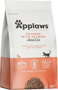 Hrana uscata pentru pisici adulte, fara cereale - APPLAWS Cat Adult Pui & Somon 2kg