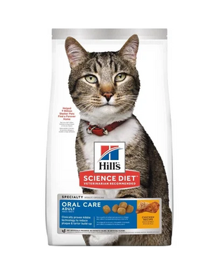 Hrana Uscata pentru Pisici Adulte Hill’s Science Plan Oral Care cu Pui 1.5kg, Igiena Dentara si Respiratie Proaspata