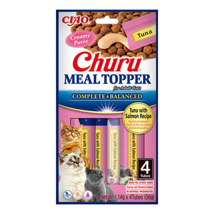 Topping cremos pentru hrana pisicilor, cu ton si somon - CHURU Cat Meal Topper Tuna with Salmon Recipe