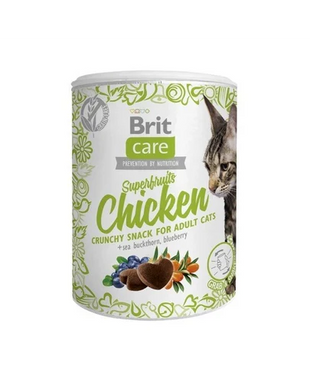 Recompense cu pui si superfructe pentru pisici Brit Care Cat Snack Superfruits, 100g