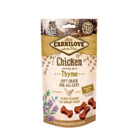 Gustări naturale pentru pisici - CARNILOVE Cat Snack Chicken & Thyme 50g