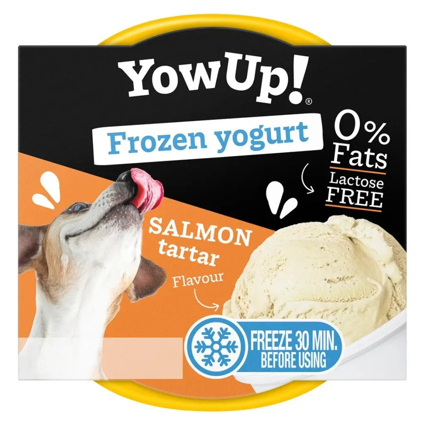 Iaurt congelat pentru caini cu tartar de somon YowUp, 0% grasime, fara lactoza, 115g