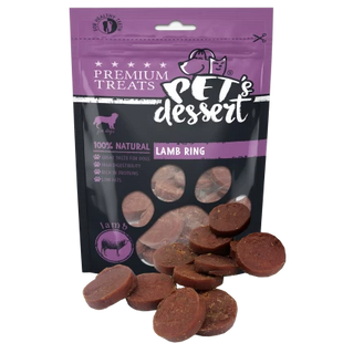 Pet's Dessert, Recompense pentru Câini, Ineluțe cu Miel, 80g