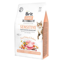 Hrana uscata pentru pisici sensibile cu digestie delicata - Brit Care Cat GF Sensitive Healthy Digestion & Delicate Taste 7kg