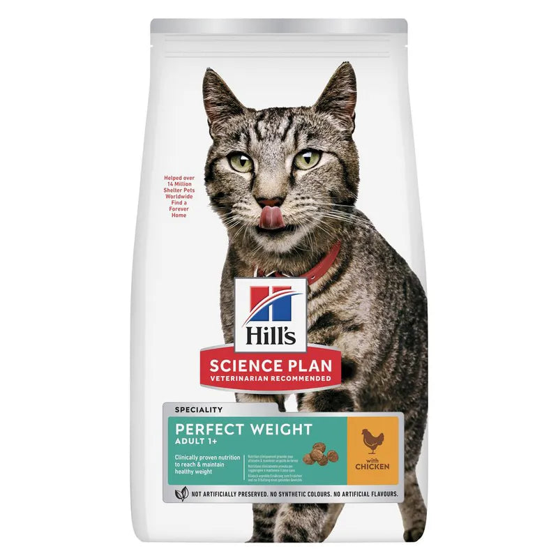 Hrana uscata pentru pisici HILL'S SCIENCE PLAN Perfect Weight cu pui 1,5 Kg