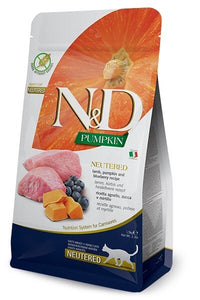 Hrana uscata pentru pisici sterilizate - Farmina N&D Pumpkin Pisica Neutered Adult Miel si Afine 1,5kg