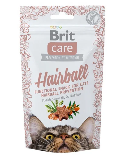 Recompense pentru eliminarea bulgarilor de par la pisici Brit Care Cat Snack Hairball, 50g