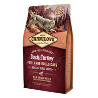 Hrana uscata premium pentru pisici adulte talie mare - CARNILOVE Duck & Turkey Large Breed Cats 2kg