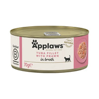 Hrana umeda pentru pisici cu ton si creveti Applaws Cat, 70g