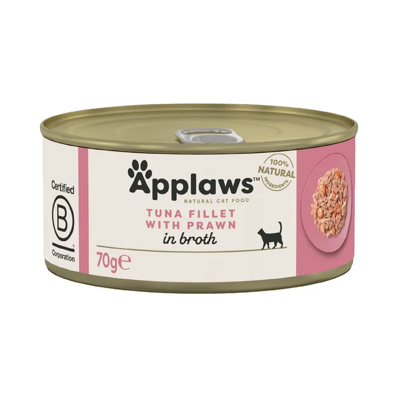Hrana umeda pentru pisici cu ton si creveti Applaws Cat, 70g