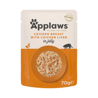 Hrana umeda complementara pentru pisici - APPLAWS Cat plic 70g Piept pui & ficat