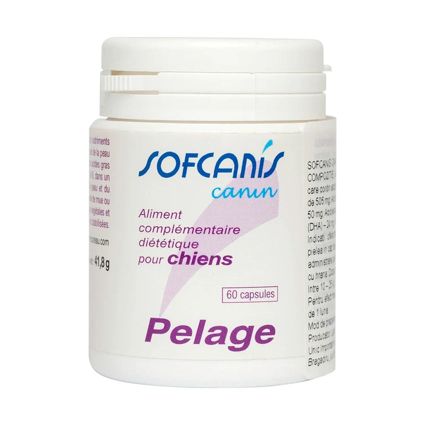 Supliment pentru piele si blana la caini Sofcanis Canin Pelage, 60 comprimate, Laboratoires Moureau
