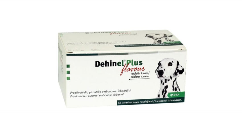 Antiparazitar intern (deparazitare) aromat pentru caini Dehinel Plus Flavour, 1 comprimat, Krka