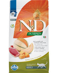 Hrana uscata pisici Farmina N&D Pumpkin cu rata si pepene galben adult 1.5kg