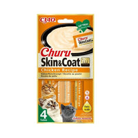 CHURU Cat Skin & Coat Chicken 4P – Topping cremos pentru pisici, cu pui, pentru piele si blana