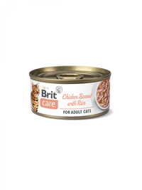 Hrana umedă complementară pentru pisici - BRIT CARE CAT Chicken Breast with Rice 70g