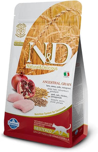 Hrana uscata pisici Farmina N&D Ancestral cu pui pentru adult sterilizat 1.5kg