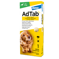 Antiparazitar oral pentru caini 11-22 kg AdTab Dog, 450 mg, 1 tableta, Elanco
