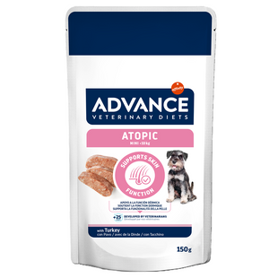 Hrana umeda pentru caini adulti cu piele sensibila si probleme dermatologice - ADVANCE Dog Atopic Derma Care plic 150g