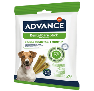 Gustari dentare pentru caini de talie mica, igiena orala si respiratie proaspata - ADVANCE Dog Stick Dental Mini 90 g
