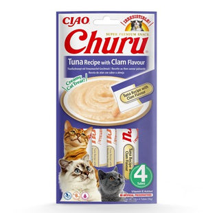 Gustare cremoasa pentru pisici, cu ton si aroma de scoica - CHURU Cat Tuna Recipe with Clam Flavor