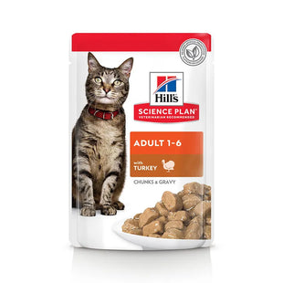 Hrana Umeda pentru Pisici Hill’s cu Curcan 85g, Plic Nutritiv pentru Digestie Usoara si Vitalitate