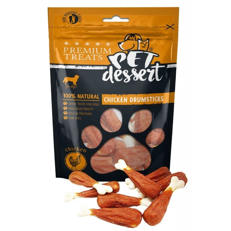 Pet's Dessert, Recompense pentru Câini, Pulpe de Pui, 80g