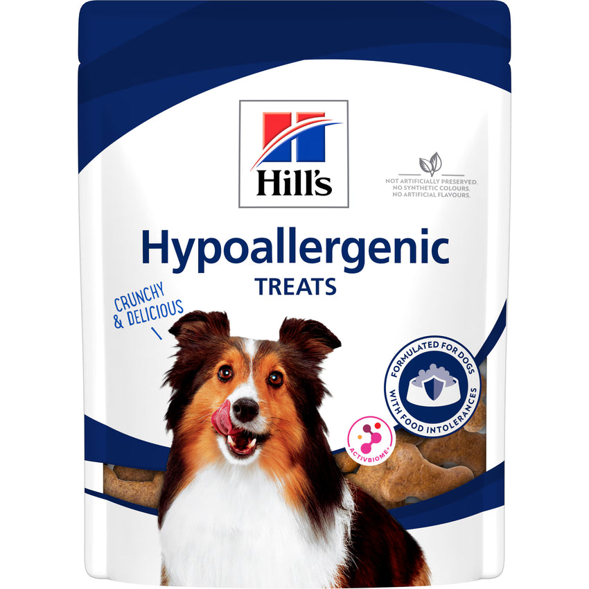 Gustari pentru caini Hill's Prescription Diet Hypoallergenic Treats 200g – recompense hipoalergenice, fara ingrediente agresive
