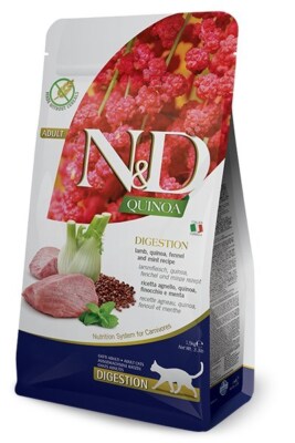 Hrana uscata pentru pisici adulte - Farmina N&D Quinoa Pisica Adult Digestive Miel 1,5kg