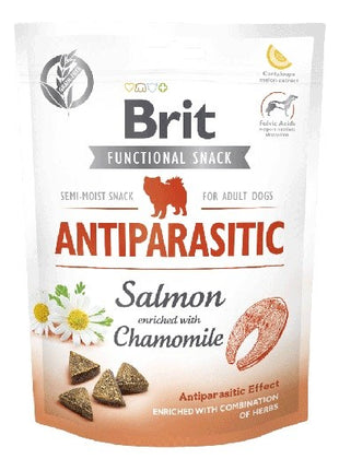 Recompense functionale pentru caini - BRIT Care Dog Snack Antiparazitic Somon 150g