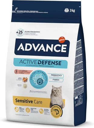 Hrana uscata pentru pisici sensibile, cu somon si orez - ADVANCE Cat Somon Sensitive 3 kg