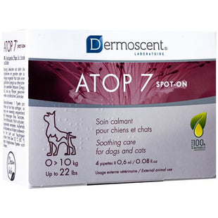 Solutie dermatologica pentru caini si pisici Dermoscent ATOP 7 Spot-On 0-10kg – tratament calmant pentru piele sensibila