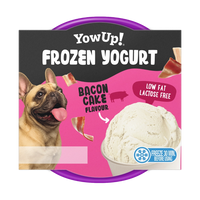 Iaurt congelat pentru caini cu aroma de prajitura cu bacon YowUp, 0% grasime, fara lactoza, 115g