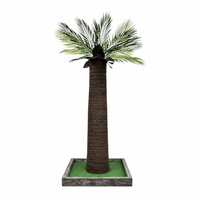 Stalp tip Palmier cu sisal de zgariat pentru pisici, lumina LED, MDF, stabil, inaltime 92 cm