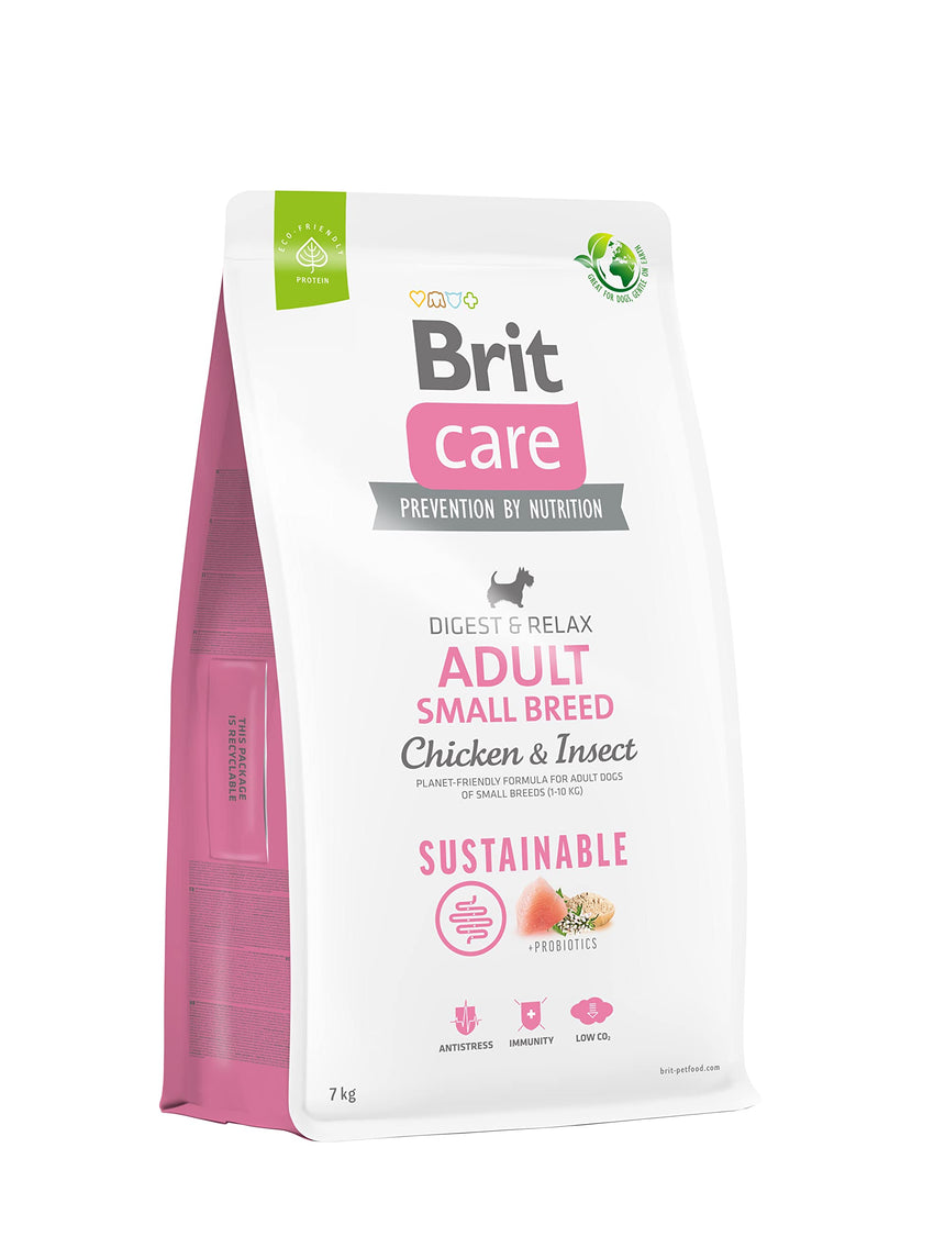 Hrana uscata pentru caini adulti de talie mica - BRIT CARE Dog Sustainable Adult Small Breed 7kg