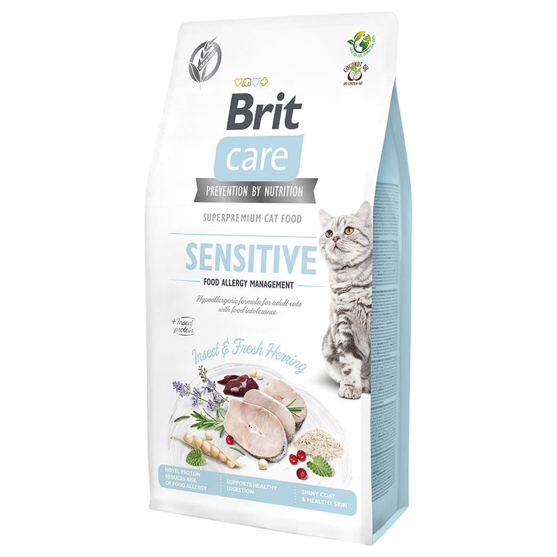 Hrana uscata pentru pisici cu alergii alimentare - Brit Care Cat GF Insect Food Allergy Management 7kg