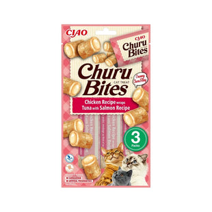 Recompense moi pentru pisici cu ton si somon Churu Cat Bites, Inaba