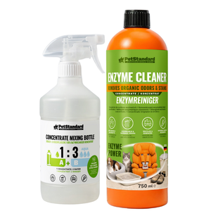Solutie Profesionala Enzimatica Concentrata pentru Eliminarea Mirosurilor si Petelor PetStandard, 750 ml, Curatare Urina, Voma, Litiera, Textile si Suprafete
