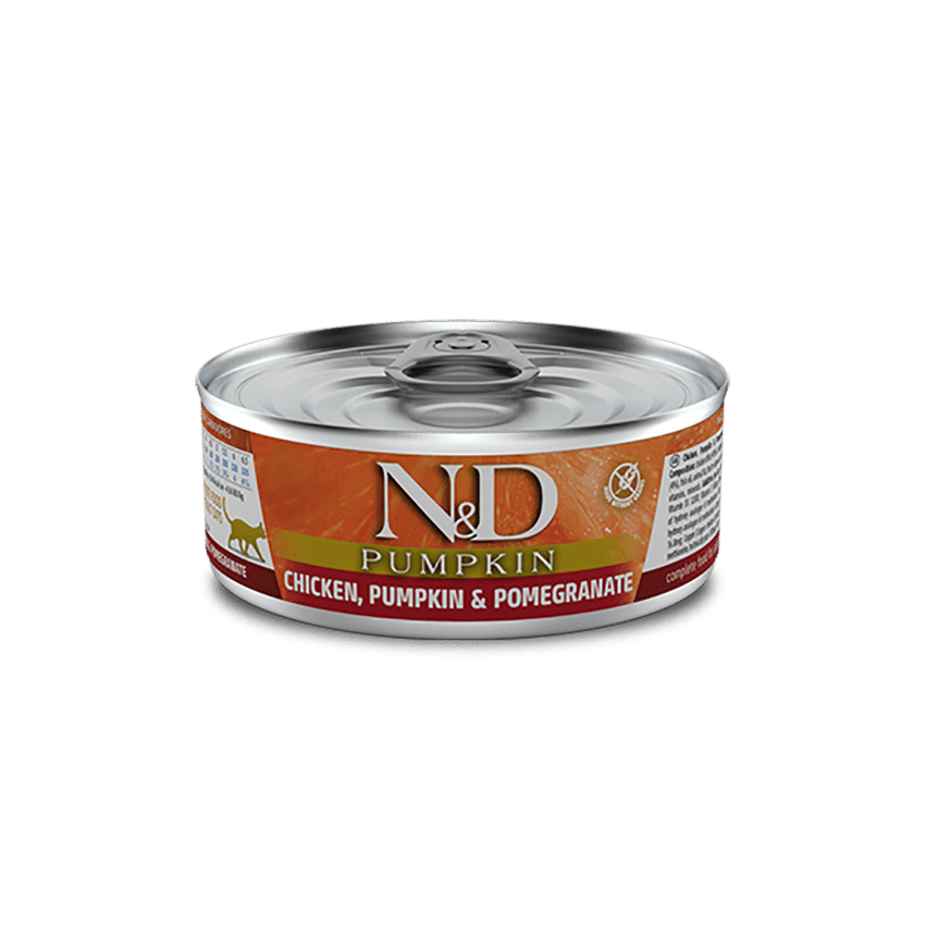 Hrana umeda pentru pisici - Farmina N&D Pumpkin Pisica Pui, Dovleac si Rodie 70g