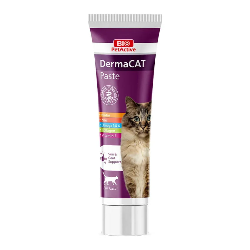 Pasta pentru sustinerea pielii si blanii la pisici Biopet Derma Cat, 12 plicuri/cutie