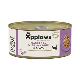 Hrana umeda pentru pisici, file de macrou cu sardine - APPLAWS Cat File Macrou cu Sardine 70g