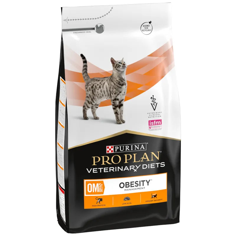 Hrana Uscata Dietetica pentru Pisici Purina Pro Plan Veterinary Diets OM cu Pui 5kg, Control Greutate si Metabolism Sanatos