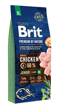 Hrana uscata pentru caini juniori talie foarte mare - BRIT Premium by Nature Junior XL 15kg